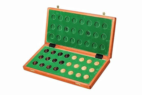 Sunrise Chess & Games Dame 64 Felder Intarsie - Klassisches Dame-Spiel in edler Holzausführung