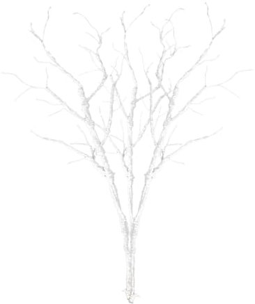 3 Rami Secchi Artificiali per Decorazione, Rami di Alberi Secchi Alti 43,3 Pollici, Cespugli Finti Arbusti Decorazione Centrotavola, Composizione Floreale Primaverile per Decorazioni per la(Bianco)