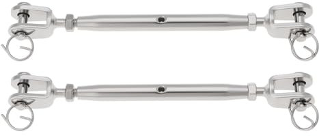 The Lord of the Tools 2 Uds M5 Tensor de Tornillo Tensor de Acero Inoxidable 316 Cuerpo Cerrado Mandíbula Tornillo de Aparejo Mandíbula Tensor Tornillo de Aparejo para Remo de Vela