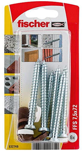 Fischer Tornillos para marco de ventana FFS 7,5 x 72 K (6)