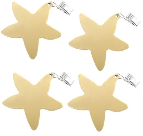 MUCKLILY Pinzas para Manteles Inoxidable 4 Piezas Abrazaderas Prácticas y Ligeras Clip Antideslizante para Hogar y Picnic para Sujetar Manteles
