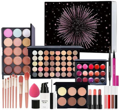 Juego De Maquillaje,Productos De Belleza Y - Set de Brillo Labial,Para Mujeres, Niñas, Adolescentes, Principiantes, Regalo De Cumpleaños Y Navidad Para