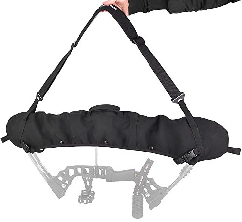 SHARROW Bogenschießen Compound Bogen Schlinge Tasche Bogentasche Bogenkoffer Compoundbogen Schleifenetui Tragtasche für Jagd im Freien Schnelle Bewegung (Schwarz)