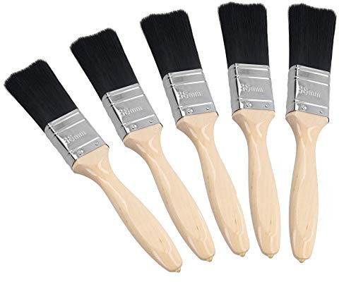 Pennello professionale da 3,8 cm, per pittori e pittori, con manico in legno, 5 pezzi