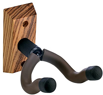 Support Mural Pour Guitare, Support Mural Pour Ukulélé Pour Guitare en Bois Dur Zèbre,Crochet Mural Pour Cintre Pour Guitare,Support, support,pour acoustique,électrique,Guitare,Basse,Banjo,Mandoline,