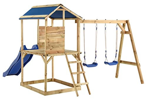vidaXL Set da Gioco da Esterno in Legno di Pino Impregnato
