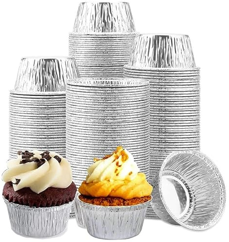 Kafei Lot de 150 ronds en aluminium pour barbecue, égouttoirs, plats à gratin en aluminium, plats à gratin jetables, pour pâtisserie, cuisine, petits récipients