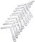 Radiuslehre, Radius Gauge, Gitarrenradius Messgerät, Gitarren Radius Messgerät, Understring Radius Gauge, Radius Lineal Gauge, Bass Bridge Griffbrett Sattel, Radius Saiten Messgerät, 9 Stück