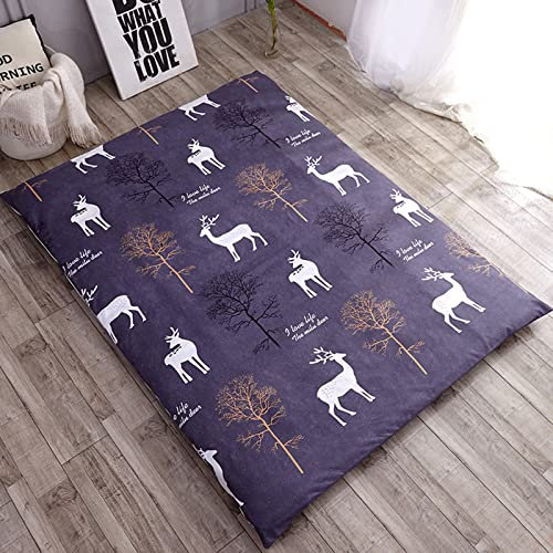 Japanischer Bodenmatratzenbezug für Queen-Size-Bett, Doppelbett, faltbarer Futon-Bezug für Meditation, Schlafmatte, Staubschutz für Boden, Gästezimmer, Reisen, L 135 x 200 cm