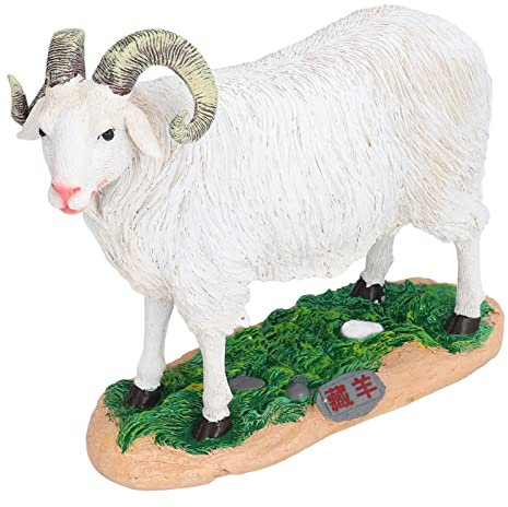 Jerliflyer Estatua de Oveja Linda Figura de Oveja de Resina rústica Impermeable Para el hogar, Patio, jardín y decoración de Oficina Figura de Oveja Impermeable Para Patio