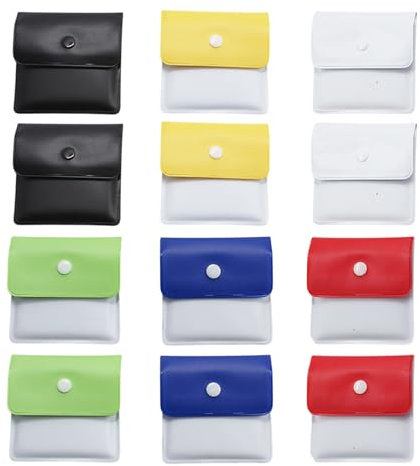 SAIIURV 12 Stück Taschenaschenbecher Aschenbecher Tragbare Zigarettenasche Feuerfest PVC Geruchloser Aschenbecher für Raucher Outdoor Reisen 6 Farben (12 Stück)