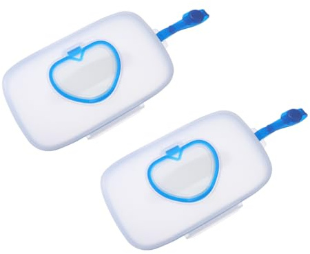 Cabilock 2stücke Tragbare Feuchttücherbox Aus Geruchsneutralem Umweltfreundlichem Für Babypflegetücher Nachfüllbar Praktisch Für Unterwegs Wiederverschließbar Und Langlebig