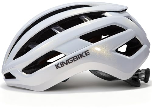 Casco de bicicleta para jóvenes, adultos, hombres y mujeres, casco de bicicleta de carretera, construcción ligera, ventilación cómoda, 2 tamaños, 54-62 cm (blanco, M)