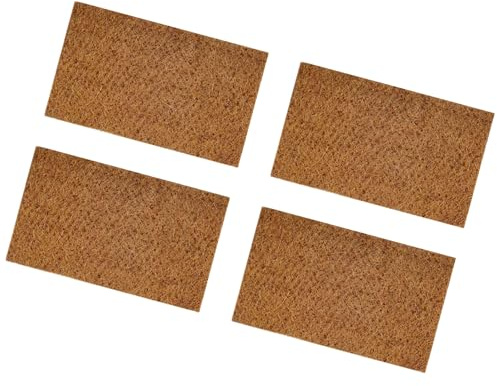 Shurhome Confezione da 4 tappeti naturali in fibra di cocco per rettili tartarughe e lucertole terrari biancheria da letto substrato fodera lucertole terrari Liner