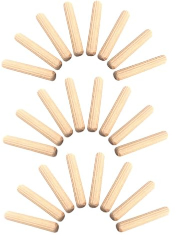 WOONEKY 500pcs Natural Wood Dowels Unfinished Craft Sticks for DIY Woodcraft Easy to Paint Strong Nail Holding Hardwood Rods for Furniture Restoration and Custom Designs