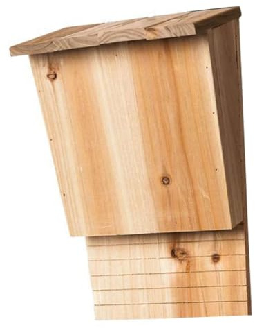 Flaroey Casa de murciélagos para exteriores, caja decorativa de madera para murciélagos, refugio, de jardín, casa de murciélagos