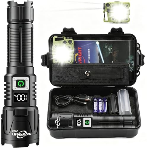 WOWNIGHT Torches LED Super Bright Rechargeable 1,000,000 LM - 5260ft Range