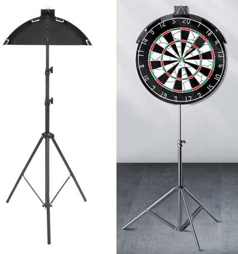 Dartboard Stand with Freestanding Tripod Foldable Steel Easy To Assemble Dart Board Stand Holder for 17in 18in Dartboards