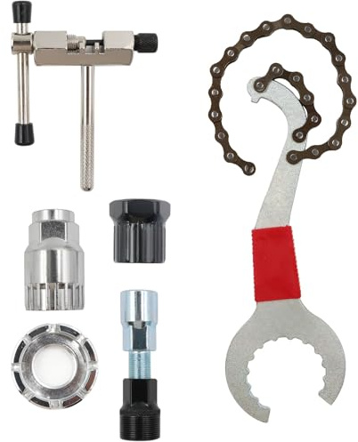 Bohaner Kit de herramientas de extracción de casete para bicicleta, 6 piezas, extractor de piñones, extractor de casetes, herramienta para cadenas de bicicleta comunes con 5-10 velocidades