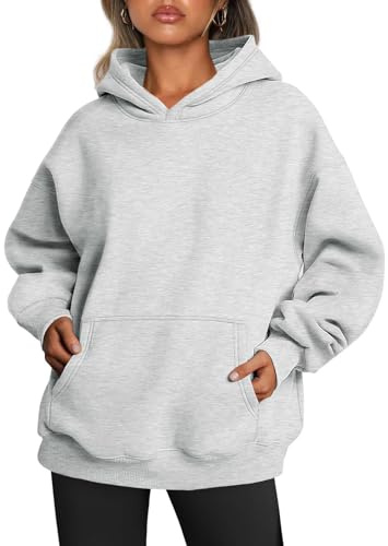 LILLUSORY Womens Oversized Hoodies Fleece Ladies Sweatshirts | Gentle Skin Feel,Drop Shoulder, Large Kangaroo Pocket,Basic Thermal Tops,Winter Clothes,Capsule Wardrobe Clothing 2026