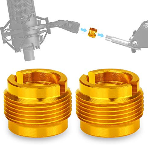 2 PCS Boom Arm Adapter - Mic Stand Screw Adapter 5/8 Male to 3/8 Female Screw Thread Adapter for Microphone Stand, Shock Mount by YOUSHARES