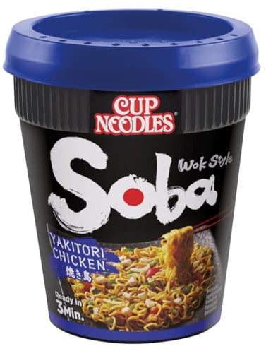 Nissin Cup Noodles Soba Wok Style Yakitori Chicken, 89g, White