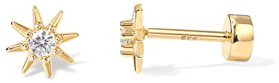 PAVOI 14K Gold Flat Backs (Star, Yellow Gold)