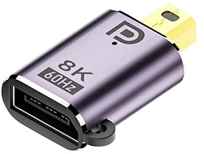 chenyang Adattatore Mini DisplayPort 1.4 DisplayPort DP femmina a Mini DP DisplayPort maschio 8K 60Hz