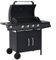 Gasgrill 4+1 Brenner Schwarz Stahl