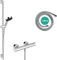 hansgrohe Pulsify Select S - wassersparendes Duschset mit Thermostat Ecostat Element, Duschthermostat mit Duschkopf 8,2 l/min (EcoSmart), Duschstange 90cm, Duschschlauch und Halterung, Chrom, 24271000