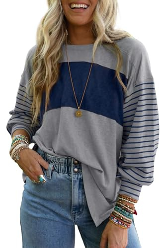 Dokotoo Thanksgiving Christmas Long Sleeve Shirts Women Blouses Plus Size Fashion Womens Tops Clothing Oversized Tshirts Women's Sweatshirt 2025 Fall Outfits Trendy Casual Clothes Loose Tunic Ladies