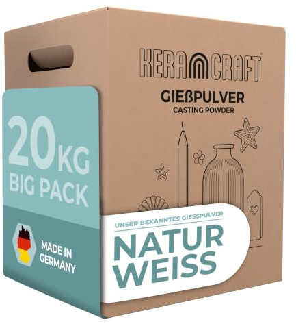 Keracraft Gießpulver weiß 20kg - Reliefgießpulver weiß für kreative Projekte
