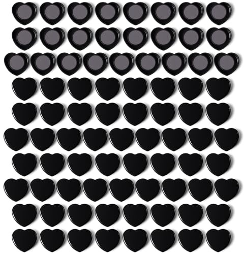PYJLBX Lot de 80 Aimant Frigo - Petit Aimant Puissant Cœur, Noirs Aimants Tableau Magnétique, Magnet Frigo Décoratifs Aiment Mini Aimant Plat Pour Tableau Blanc, Calendrier, Réfrigérateur,Bureau,École
