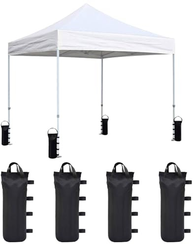 Sac de Lestage pour Tonnelle,4PCS Poids pour Tonnelle,Poids Pavillon Sacs de Sable,Sacs de Sable Pieds Pavillon,Poids de Lestage Pergola,pour Tonnelle pour Tente Pop-up,Auvent Parasol
