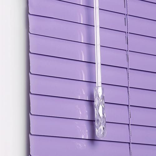 Alu Jalousie Aluminium für Innen Tür Fenster, Jalousette Rollo 25mm Lamellen, Metall Vorhang Breite 30 cm bis 200 cm, Anpassbare Größe, Sichtschutz Wärmedämmung Sonnenschutz Vorhänge(Lila)