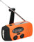 Radio Solare Portatile con FM, Radio Solare a manovella, Radio a manovella di Emergenza e Torcia per emergenze, Campeggio Orange