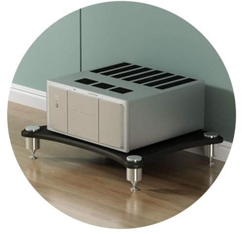 HiFi-högtalarställ med 3 nivåer för TV-skåp och förstärkare – AV-utrustningsstativ ljudställ modern design 60 x 48 x 10 cm (1 nivåer) – perfekt för hemmabioinställning