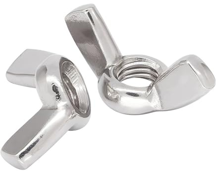BAVALIN 20 Pezzi M4 Dado Ad Alette - Dado a Farfalla Dadi ad Alette in Acciaio Inox 304 Dadi a Galletto per Fissaggio Fai da te Fasteners Hardware Forma di Farfalla