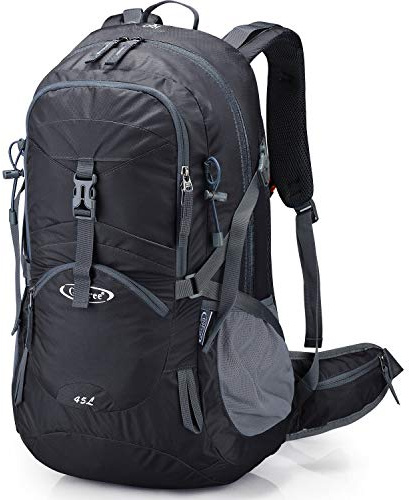G4Free 45L Waterproof Hiking Backpack with Rain Cover Large Rucksack Travel Daypack for Outdoor Camping Mountaineering Trekking