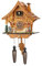 SELVA Kuckucksuhr Heidi-Haus Schwarzwald-Stil – Made in Germany – In Kirschbaum lackiertes Holzgehäuse – Für Kuckucksuhren-Liebhaber genau das Richtige! (Höhe: ca. 26 cm) - C337474