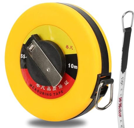 Jadeshay Bandmaß 10m, Bandmaß Fiberglas, Glasfaser Maßband Weiche Lineale Messgerät für Bauvermessung