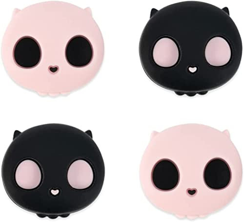 GeekShare Set di 4 Tappi per il Pollice per Playstation 5, Thumbsticks Cover Compatibile con Switch Pro e PS4 PS5 Controller, Motivo: Teschio Rosa