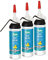 SISTA BAD KÜCHE transparent, Dichtstoff, schimmelresistent ausgestattetes, langlebiges Silikon für Küche und Bad, wasserdichter Fugenfüller, 3x100ml Spender