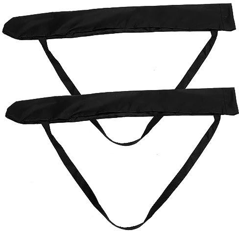 YARNOW Regenschirmtasche 2 Stück Pongee Material Regenschirmhülle mit Verstellbarem Schultergurt Faltbare Aufbewahrungstasche für Langen Griff Schützt vor Wasser für Bus U-Bahn Büro