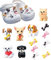 tikono Hunde-Schuh-Charm-Dekoration, Hund für Clogs, 3D-lustiges Tier für Mädchen, Jungen, Erwachsene, Kunststoff