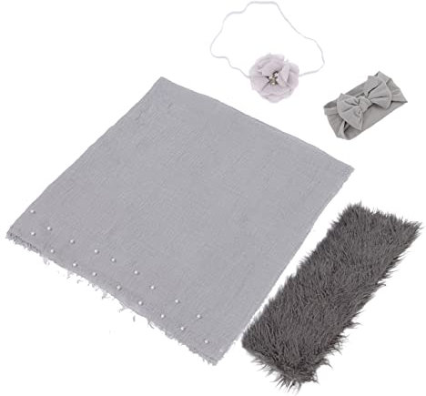 CAXUSD Baby Junge Baby Mädchen Fotografie Requisiten Neugeborenen Swaddle Set Stirnband Foto Outfit Zubehör