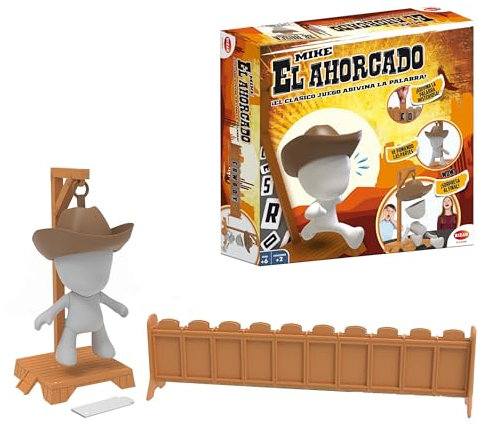 Bizak El Ahorcado Mike, Juego de Mesa Familiar, Juego clásico de Letras y Palabras con diversión Moderna, para Jugar con Amigos, Regalo de Juego Infantil niños y niñas Desde 4 años de Edad (64011319)