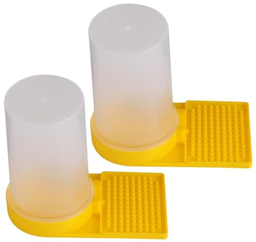 Yardwe Bee Water Feeder 2 Pack Hive Door Water Dispensers with Footrest Nest Entrance Beekeeping Tools for Garden and Apiary Use