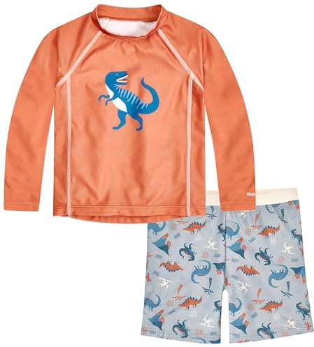 Playshoes Jungen Zweiteiler Lang Schwimmshirt, Set Langarm Dino, 98-104