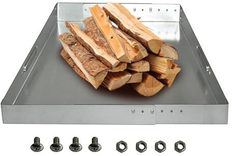 Plateau de cheminée réglable, de cendre de cheminée,Acier de porte-bains avec pack de vis - Outil de collecte réglable résistant à la rouille, accessoires de pompiers à domicile pour un nettoyage faci